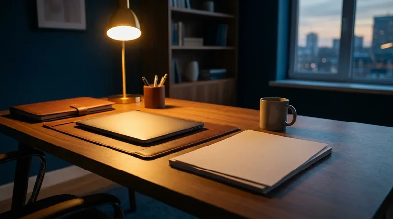 Business formation paperwork and a laptop on an office desk, Illinois LLC Annual Report